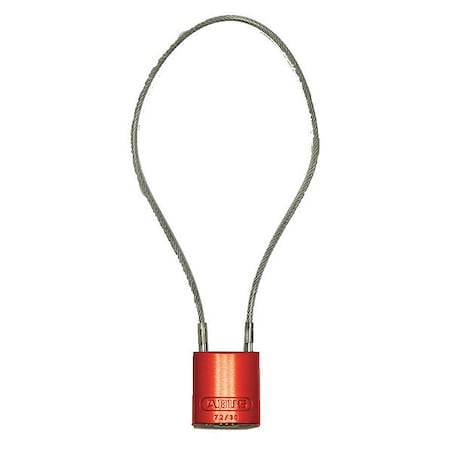 Abus Lockout Padlock, Keyed Alike, Aluminum, Orange, 8 1/4 in Shackle Height, 1 3/16 in Body Width 13099