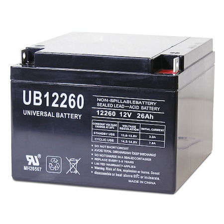 Zoro Select Sealed Lead Acid Battery, 12VDC, 5.04" H D5747