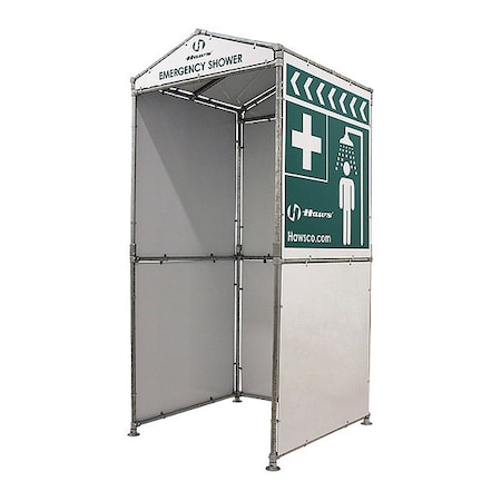 Haws Emergency Three Sided Enclosure, Aluminum, Galvanized Steel, White 9035