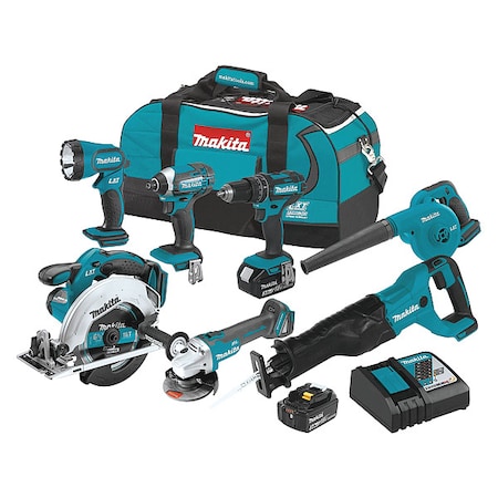 Makita 18V LXT 7-Pc. Combo Kit (3.0Ah) XT706