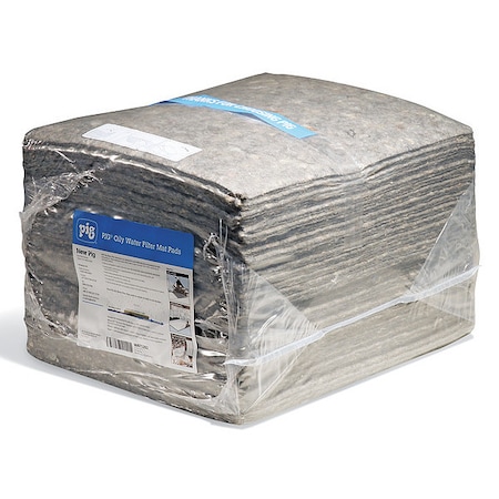 Pig Oil Water Filter Mat Pads, 18"L, 15"W, PK30 MAT1202