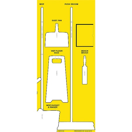 Zoro Select Shadow Board, 68 in H, 30 in W, Orange GPSM108