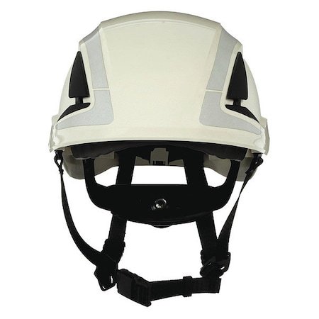 3M Reflective, Non-Vented, Hard Hat, X5000, ABS, 6 Point Ratchet, Type 1, Class E, White X5001X-ANSI