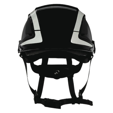 3M Reflective, Non-Vented, Hard Hat, X5000, ABS, 6 Point Ratchet, Type 1, Class E, Black X5012X-ANSI