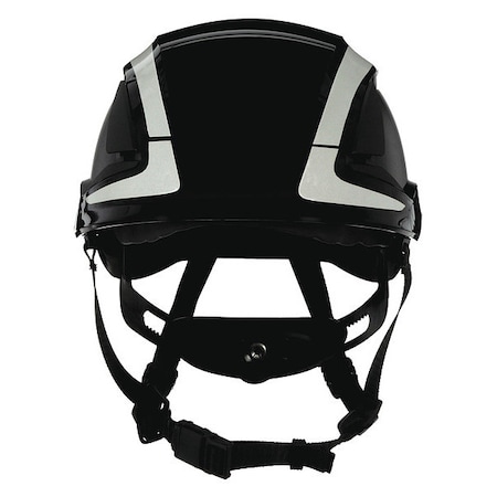 3M SecureFit Safety Helmet, Front Brim, Type 1, Class C, Reflective, Vented, Ractchet (6-point), Black X5012VX-ANSI