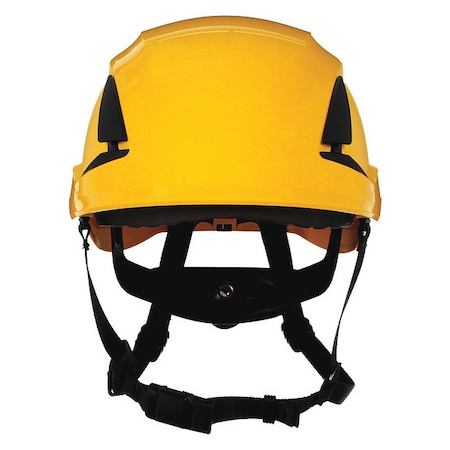 3M Non-Vented Hard Hat, X5000, ABS, 6 Point Ratchet, Type 1, Class E, Yellow X5002-ANSI