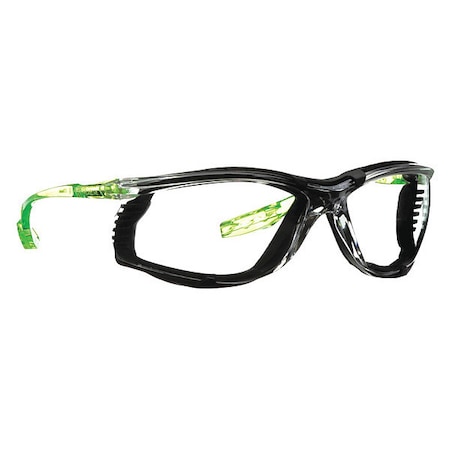 3M CCS, Safety Glasses, Scotchgard Anti-Fog & Anti-Scratch, Clear Lens, Green Frame, Frameless SCCS01SGAF-GRN-F