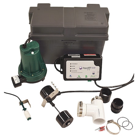 ZOELLER Sump/Battery Back-Up System, Pump HP 1/3 508-0017