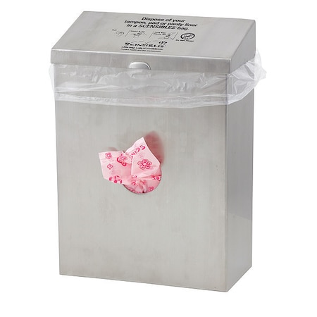 Scensibles Sanitary Napkin Receptacle/Liner, Silver CDSS