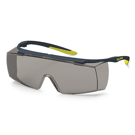 Hexarmor LT250, Safety Glasses, Anti-Fog & Anti-Scratch, Clear Lens, Black/Hi-Visibility Green Frame 11-18003-08