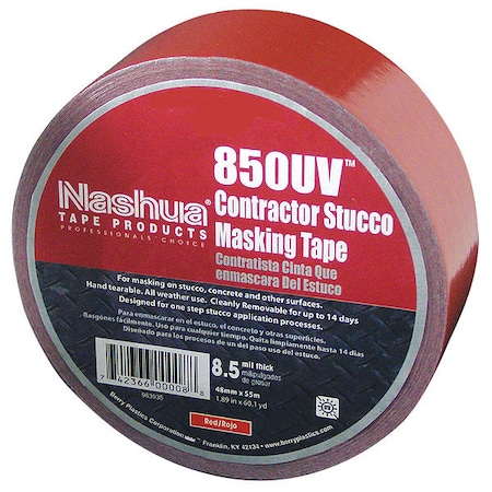 NASHUA Duct Tape, Red, 1 7/8 in x 60 yd, 8.5 mil 850UV
