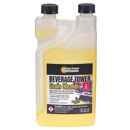 Instant Power Professional BevTowerDrainClnr, Ptn Meas Btl, 32 oz, Liq 8821