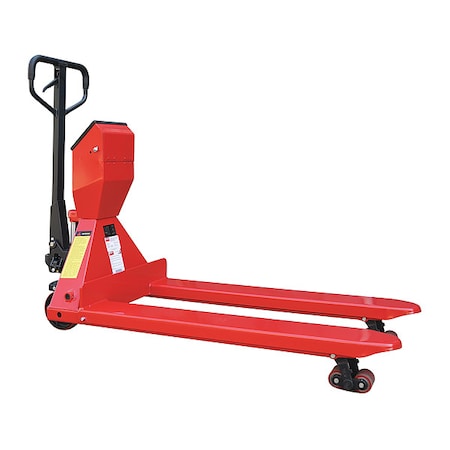 Dayton Pallet Jack, Scale, 4400 lb Cap, Steel 54YG30