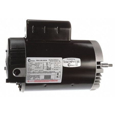 Century Pool Pump Motor, Permanent Split Capacitor, 1 1/2, 1/5 HP, 56J Frame, 3,450/1,725 Nameplate RPM B2977