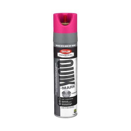 Krylon Industrial Inverted Marking Paint, 25 oz., Fluorescent Pink, Solvent -Based QT0362200
