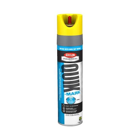 Krylon Industrial Inverted Marking Paint, 25 oz., Utility Yellow, Water -Based QT0380100