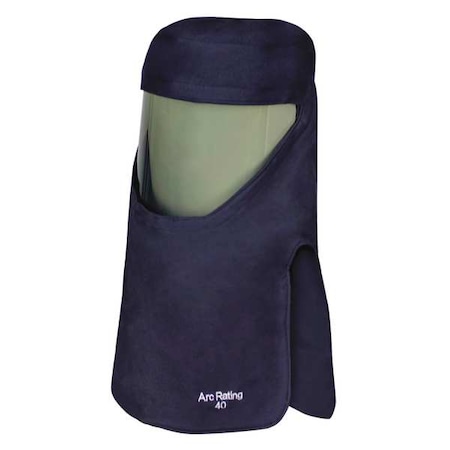 National Safety Apparel Arc Flash Hood, 4 PPE CAT, 40 cal/sq cm, Navy, Universal H65UQUQ40HATPV
