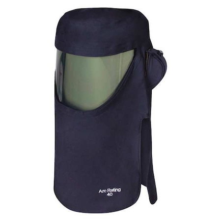National Safety Apparel Arc Flash Hood, 4 PPE CAT, 40 cal/sq cm, Navy, Universal H65UQUQFAN40PV