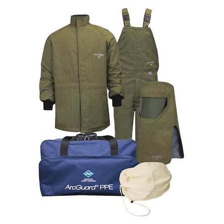 National Safety Apparel Arc Flash Protection Clothing Kit, XL KIT4SCLT40NGXL