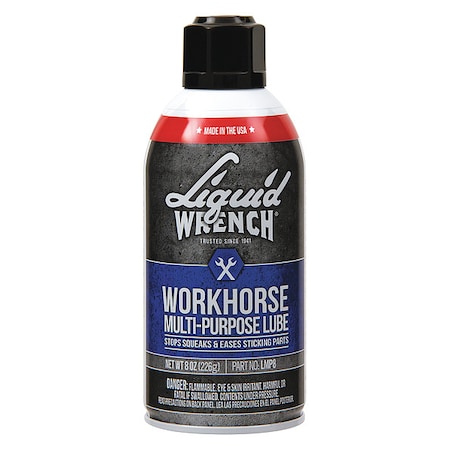 Liquid Wrench Petroleum Distillates, 8 oz, Aerosol Can, Yellow LMP8