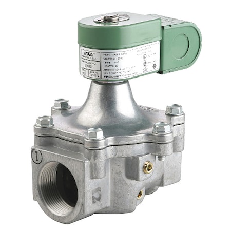Asco Solenoid Valve, 2-Way, 2-Position, Normally Closed, 1-1/4 in Pipe Size, 120/60V AC, Medium Pressure K3A772V