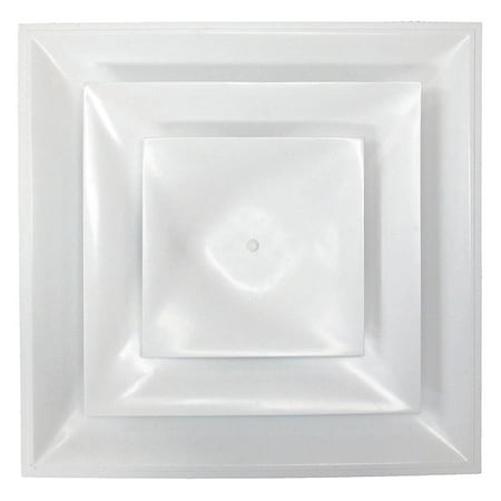 American Louver 10 in Square Step-Down Diffuser, White STR-C-10W-FR