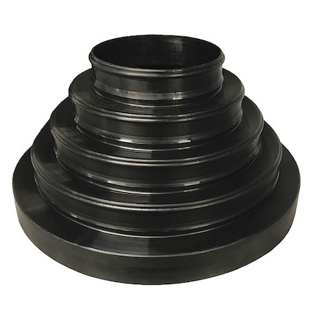 American Louver Neck Reducer, Round, Plastic, 14" dia., PK10 STR-NRD-BK-10PKIT