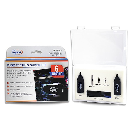 Supco Fuse Testing Kit, 2.5" H, 4.5" W, 6.5" D BRKPRO