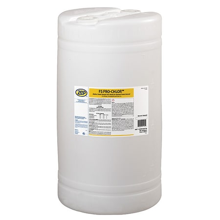 Zep Cleaner, Drum, 20 gal, Chlorine 241250