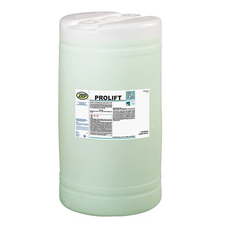 Zep BioLaundry Enzyme Detergent, 20 gal Drum, Liquid, Unscented, Green 162450