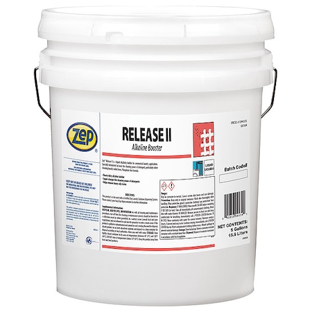 Zep Laundry Detergent, 5 gal Pail, Liquid, Unscented, Clear U44335