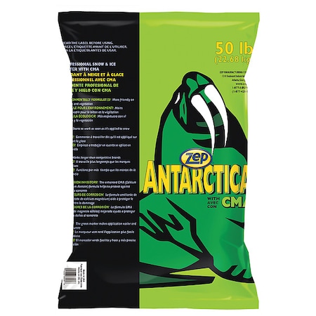 Zep Granular Ice Melt, 50 lb., Bag, Green, PK49 N62849
