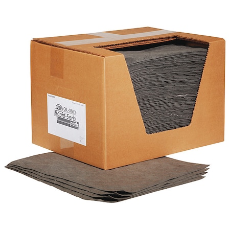 Zep Sorbent Pad, 36 gal, 18 in x 16 in, Oil, White, Polypropylene 229901