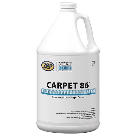 Zep Carpet Cleaner, Jug, 1 gal, Carpet 86, PK4 129624