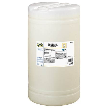 Zep High Efficiency Laundry Bleach, 20 gal Drum, Liquid, Characteristic, Green/Yellow 86850
