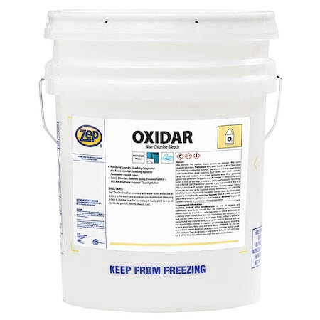 Zep Laundry Bleach, 40 lb Pail, Crystalline Solid, Unscented, White 132133