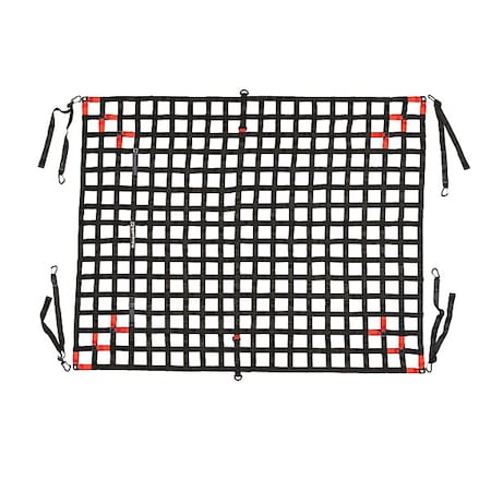 Quarantine Restraints Cargo Net, 400 lb/in, Polyester, Black QAB-FB1