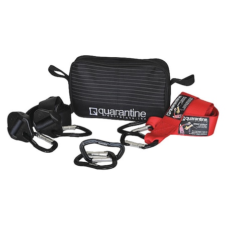 Quarantine Restraints Tie Down Strap Accesory Kit, Nylon, Black QAB-ACP