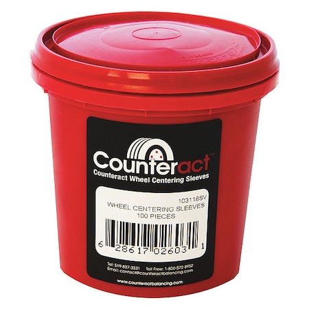 Counteract Wheel Centering Sleeves, PK100 WCS-C