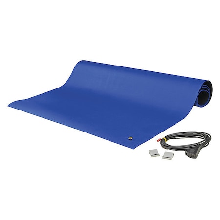 Scs Dissipative Table Mat, Blue, 2 x 4 ft. 8900