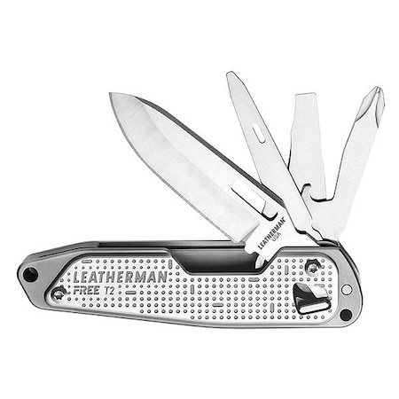 Leatherman Folding Knife, 8 Functions, Fold Open 832681