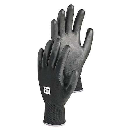 Hestra Coated Gloves, Polyurethane, Palm, Black, L 72350-09