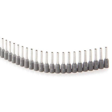 Jokari Ferrules Strips, 8mm, 0.75mm, Grey, PK500 60175