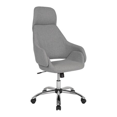 Flash Furniture Contemporary, 17" to 20" Height, Fixed, Light Gray Fabric CH-177275-LGY-F-GG