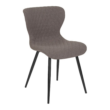 Flash Furniture Side Chair Bristol Accent Chair, Gray Fabric, 17-1/2" Height, Fabric, Gray Fabric LF-9-07A-GRY-F-GG