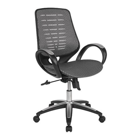 Flash Furniture Contemporary Chair Newton Chair, Mesh, High Back, Gray, 15" to 18" Height, Mesh, Gray LF-X-11-GG