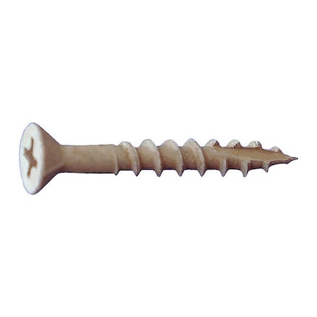 Daggerz Deck Screw, #8 x 2-1/2 in, Steel, Flat Head, Phillips Drive, 2500 PK ACQDLFLPH08212TAN