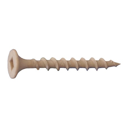 Daggerz Deck Screw, #10 x 3-1/2 in, Steel, Flat Head, Square Drive, 1500 PK ACQDK10312TAN