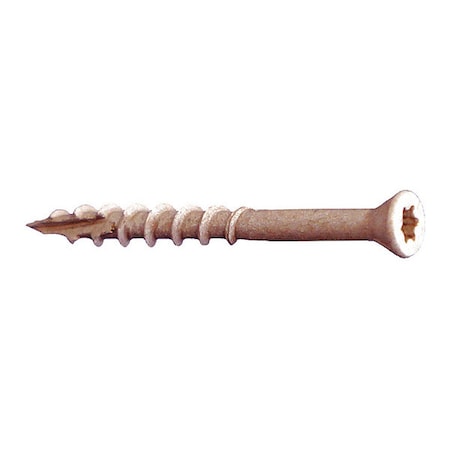Daggerz Deck Screw, #7 x 1-5/8 in, Steel, Trim Head, Torx Drive