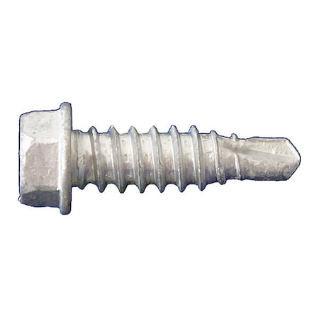 Daggerz Self-Drilling Screw, 1/4"-14 x 7/8 in, Dagger Guard Steel Flange Hex Head External Hex Drive STHCT1478